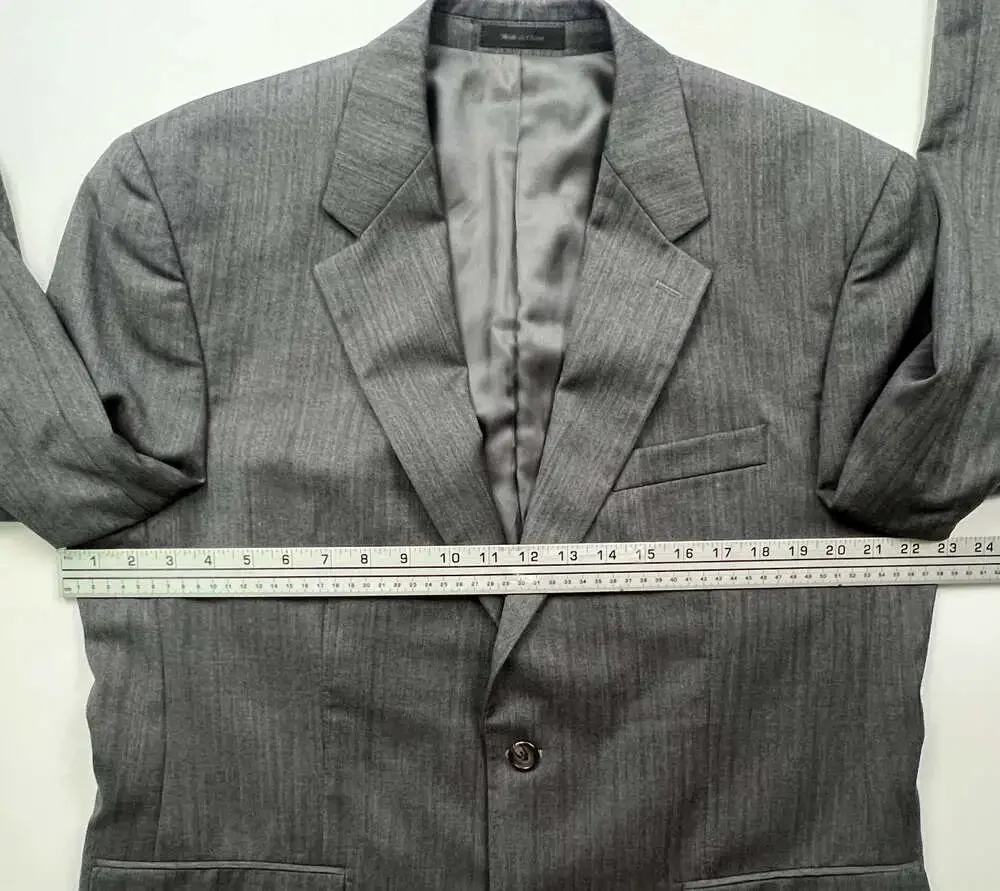 Lauren Ralph Lauren Men's Gray Two-Button Blazer Wool Jacket Size 42R